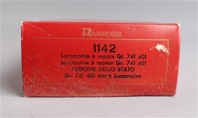 Rivarossi H0, 1142 Dampflok mit 4-a Tender der FS, - Toys