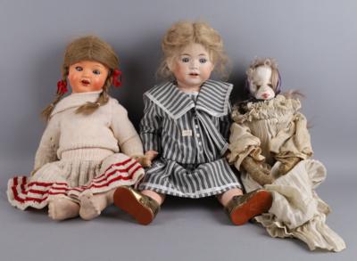 Konvolut Puppen zum Basteln und Restaurieren, 3 Stück: - Toys