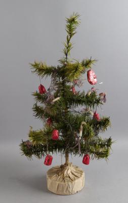 Weihnachtsbaum um 1920, - Spielzeug