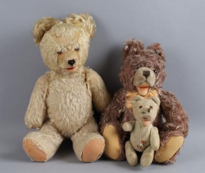 Konvolut von 3 Teddys aus den 1960er Jahren; - Hračky
