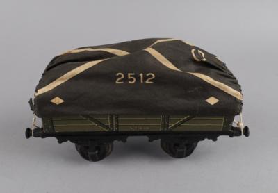 Bing Spur 1, offener Güterwagen (Packwagen) mit Plane, - Spielzeug