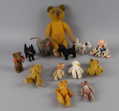 Konvolut Spielzeug und Teddybären um 1950, - Hračky