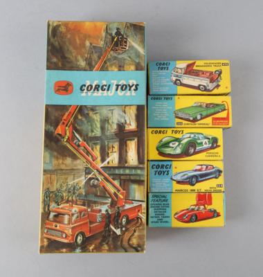 Konvolut Corgi Toys: 6 Stk. Modellautos von 1960-67, - Hračky