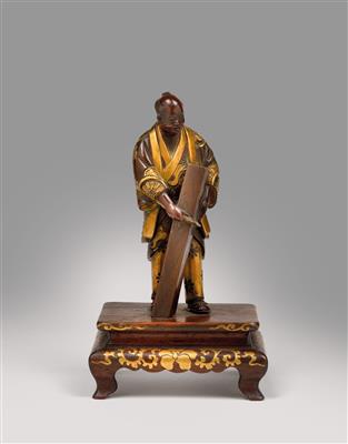 A bronze figure of a carpenter - Arte asiatica