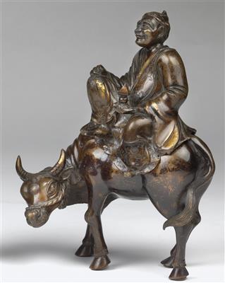 A censer in the shape of a buffalo and rider - Arte asiatica