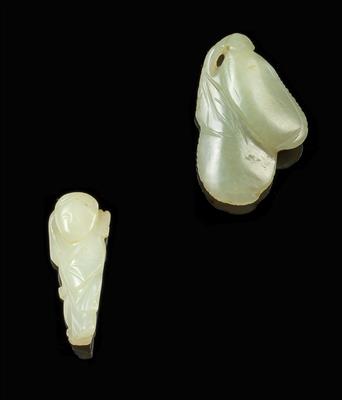 Two small pieces of carved jade - Arte asiatica