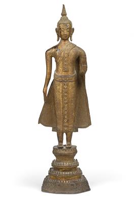 A figure of Buddha in princely attire - Asian art