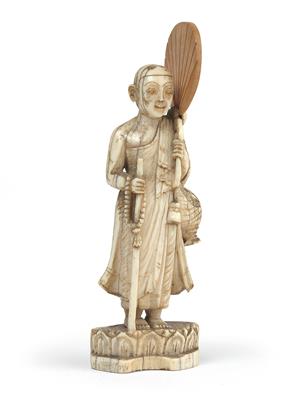 An ivory figure depicting Maha Sivali - Asian art