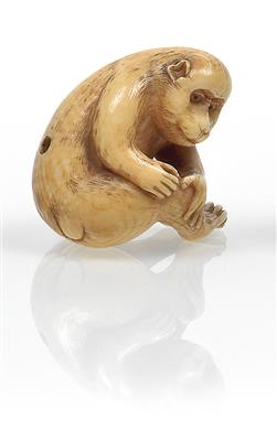 Netsuke eines Affen - Asiatische Kunst