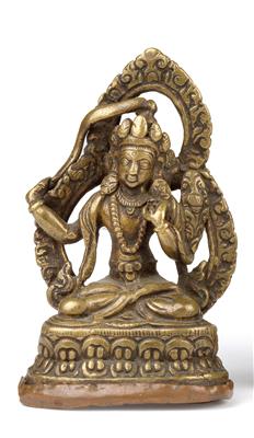 Bronzefigur des Bodhisattva Manjushri - Asiatische Kunst