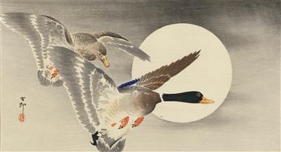 Ohara Koson, Vier Farbholzschnitte - Asiatische Kunst