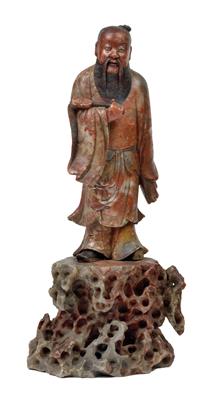 Two soapstone figures, China, Qing dynasty, 18th/19th cent. - Arte asiatica