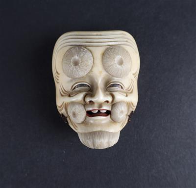 Okina Maske-Netsuke, - Starožitnosti