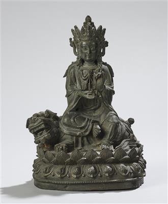 Guanyin auf buddhistischem Löwen, China, Ming Dynastie, - Asiatische Kunst