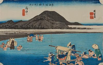 Hiroshige (1797-1858) Fuchu, Abekawa, - Asiatische Kunst