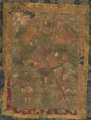 Thangka of Patron Hvashang, Tibet, 17th/18th Century, - Asian Art