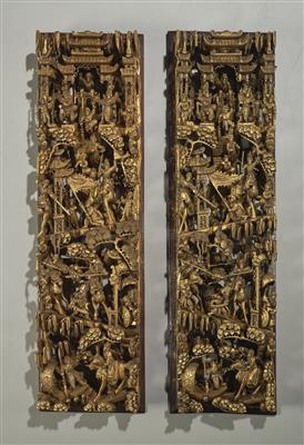 Two Wood panels, China, - Asian Art