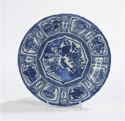 Blau-weißer Kraak Teller, China, Ming Dynastie, Wanli Periode, - Asian Art