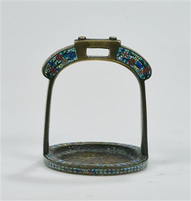 Cloisonné Steigbügel, China, Qing Dynastie, - Asiatische Kunst