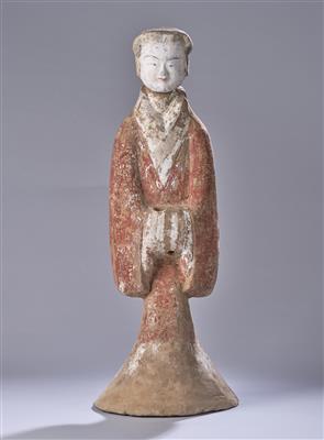Hofdame, China, Han Dynastie, - Asiatische Kunst