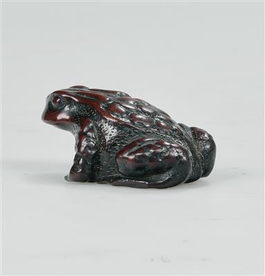 Netsuke einer Kröte, Japan, 19. Jh., signiert Masanao, - Asijské umění