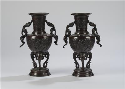 Paar Vasen, Japan, Meiji Zeit, - Asijské umění