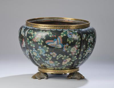 Cloisonné Übertopf, China, 19. Jh., - Arte Asiatica