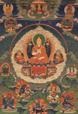 Thangka des Tsongkhapa, Tibet, 18./19. Jh., - Asijské umění