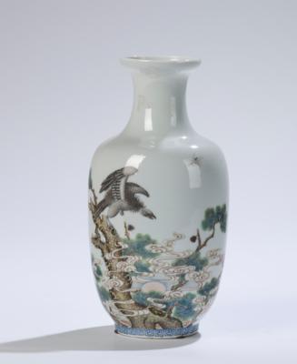 Vase, China, rote Siegelmarke Qianlong, Republik Periode, - Arte Asiatica