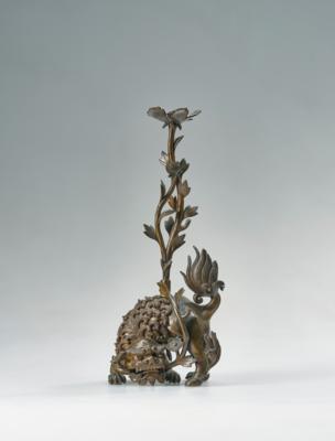 Fo Löwe Kerzenständer, China, 18./19. Jh., - Asiatische Kunst