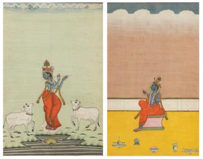 Zwei indische Miniaturen, - Asiatische Kunst