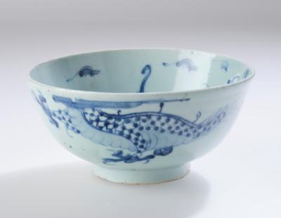 Blau-weiße Schale, Japan - Asiatische Kunst