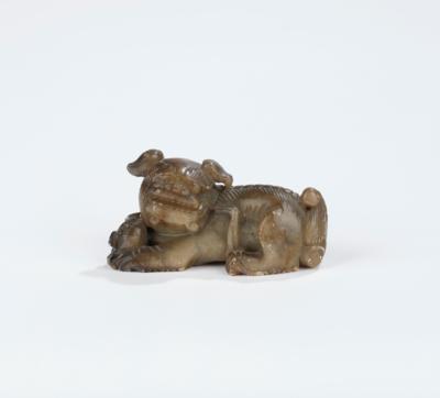 Fo Löwe mit Jungem, China, 19. Jh., - Arte Asiatica