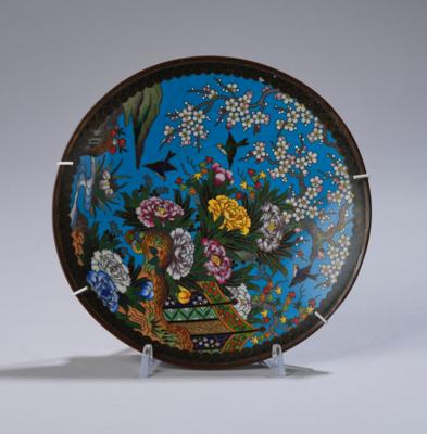 Kleiner Cloisonné Teller, Inaba Werkstatt, Kyoto, Meiji/Taisho Periode, - Asiatische Kunst