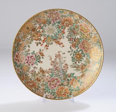 Satsuma Teller, Japan, Meiji Periode, signiert, - Asiatische Kunst