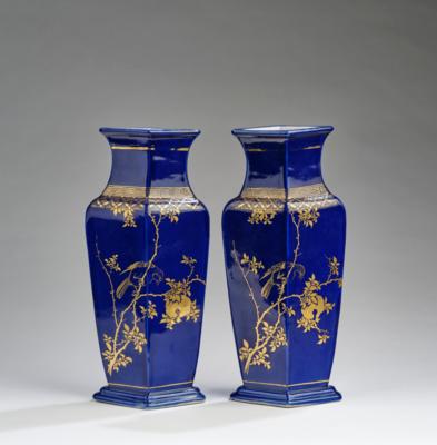 Paar Vasen, China, Republik Periode, Vierzeichen Marke, - Arte Asiatica