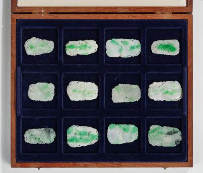 12 Jade-Plaketten, China, 20. Jh., - Arte Asiatica