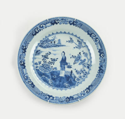 Blau-weißer Teller, China, 18. Jh., - Arte Asiatica