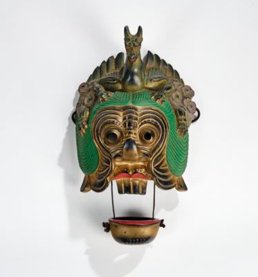 Bugaku Maske des Ryo-o, Japan, Taisho/Showa Periode, - Asiatische Kunst
