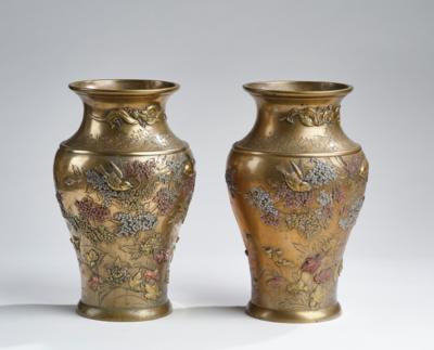 Paar Vasen, Japan, Meiji Periode, - Asiatische Kunst
