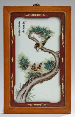 Porzellanbild, China, Republik Periode, signiert Liu Yucen. datiert 1920, - Arte Asiatica