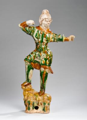 Sancai glasierte Figur des Lokapala, China, Tang Dynastie, - Asian Art