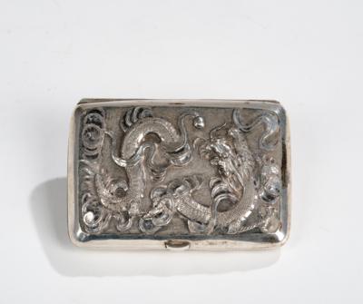 Silber Tabatiere, China für den Export, um 1900, - Arte Asiatica