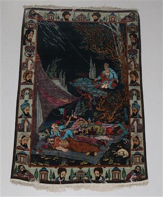 Täbriz Seide ca. 148 x 100 cm, - Teppiche für Einrichter und Sammler