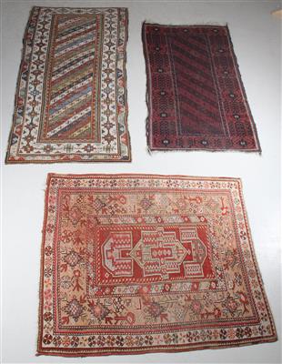 Konvolut 3 antike Teppiche, - Tappeti