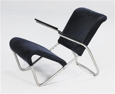 A tubular steel chaise longue, I. A. Talos, - Design