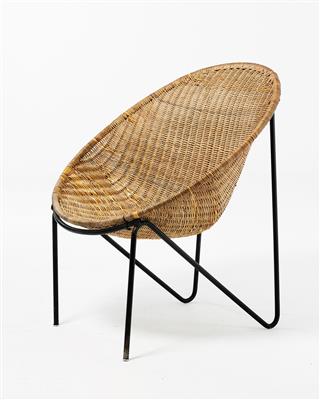 A “Seat Shell” wickerwork chair, Carl Auböck, - Design