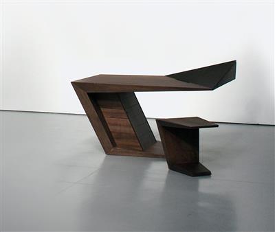 A “Vanity” desk and stool, designed by Talenia Phua Gajardo & Camiel Weijenberg, - Design