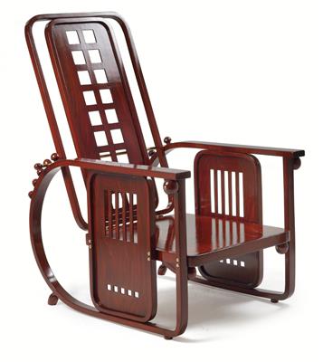 An adjustable arm chair (“Seat Machine”), Model No. 670, designed by Josef Hoffmann, - Design