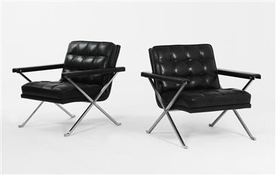 A pair of “Constanze” armchairs, Model No. 3/4, designed by Johannes Spalt, - Design